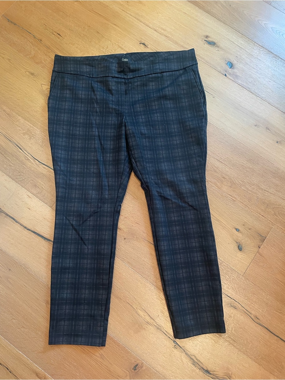 Dalia Black Plaid Tailored Pants